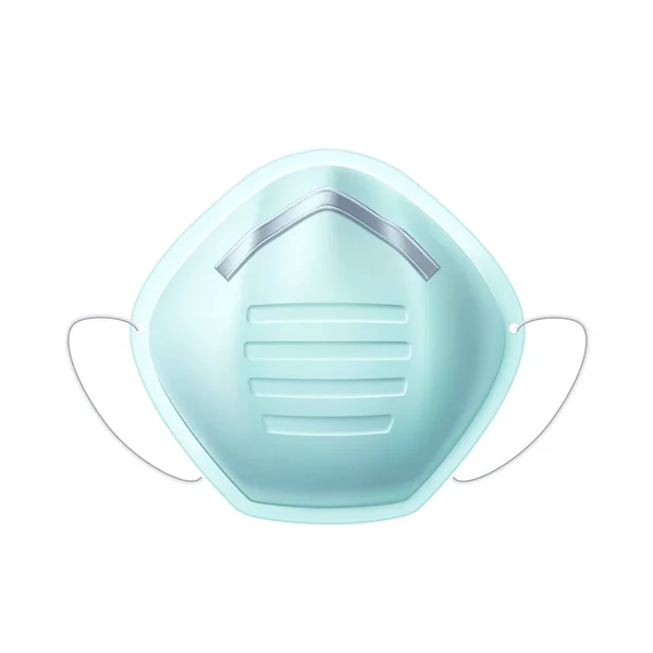 Vector 3d gezichtsmasker luchtmasker infectie — Stockvector