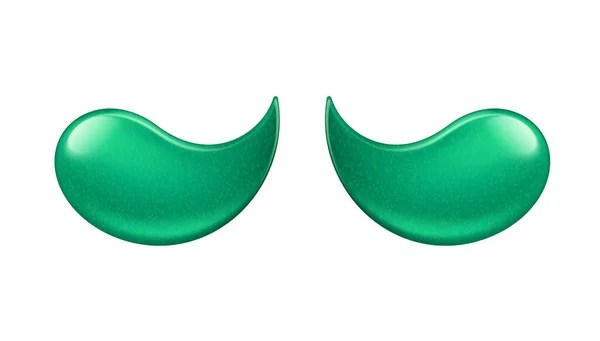 ベクトル現実的なハイドロゲルの目は緑のパッチ — ストックベクタ