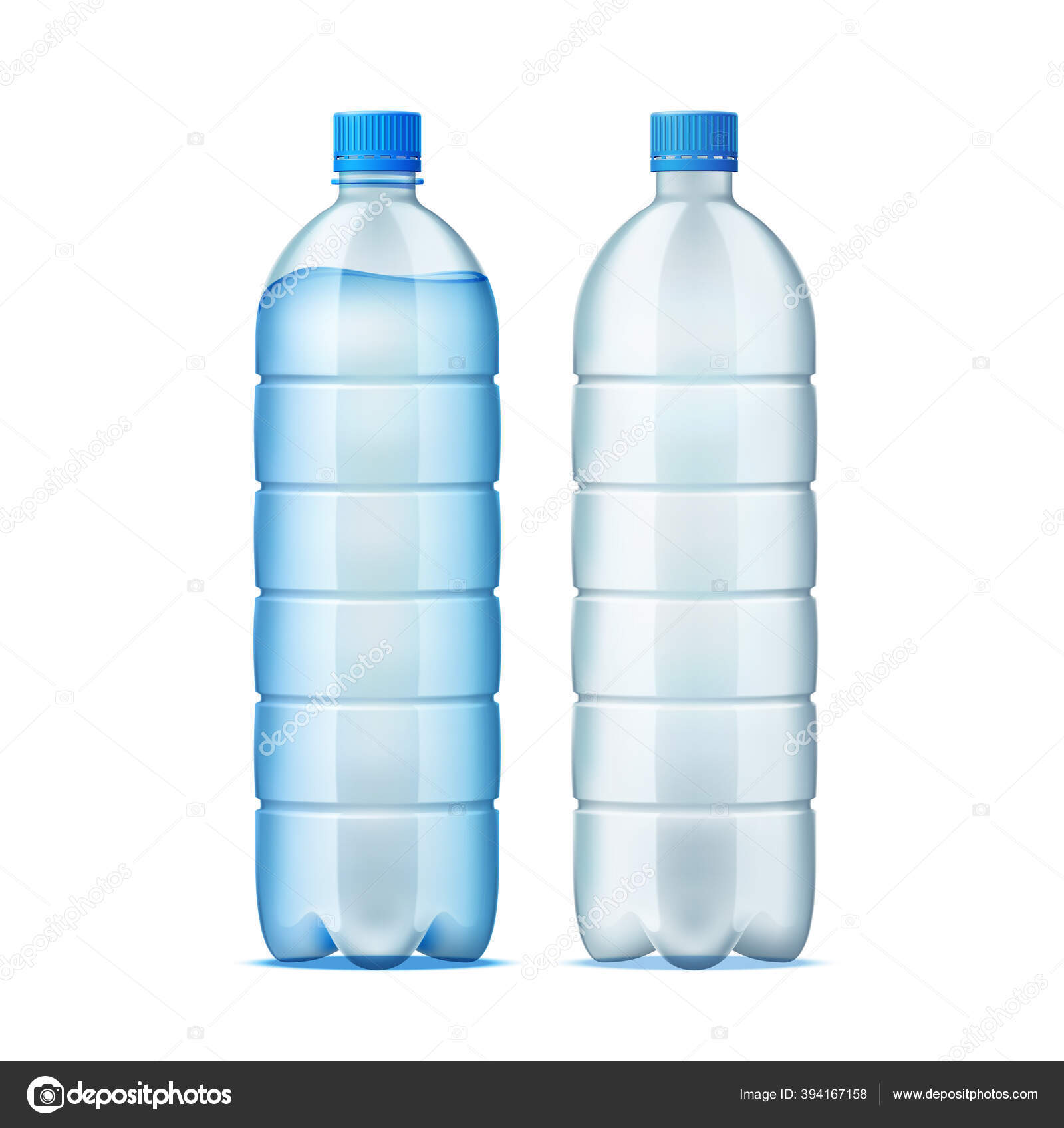 Water bottles realistic plastic liquid containers Vector Image