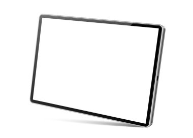 Boş ekranlı vektör 3d tablet pc modellemesi
