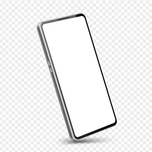 Vector realista frameless smartphone burla 3d — Archivo Imágenes Vectoriales