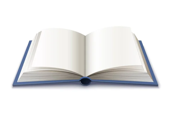 Vektor 3d pevný kryt otevřená kniha symbol znalostí — Stockový vektor