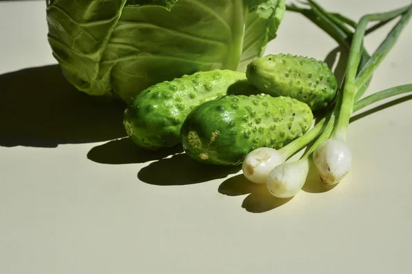 Composição Vegetais Frescos Alimentos Dieta — Fotografia de Stock