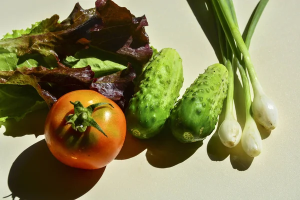 Composição Vegetais Frescos Alimentos Dieta — Fotografia de Stock