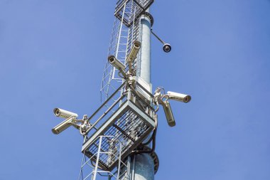 güvenlik kamerası gündüz kutup yüksek kule Cctv sistemi