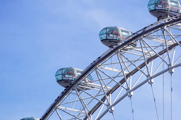 LONDON, UNITED KINGDOM - MAY 6: Detail of London Eye on May 6, 2011 in London, UK. London Eye is the tallest Ferris wheel in Europe at 135 meters — Stock Photo, Image