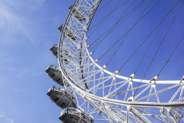 London, Büyük Britanya - 6 Mayıs: Londra, İngiltere'de London Eye 6 Mayıs 2011 tarihinde detayını. London Eye Avrupa'nın en yüksek dönme dolap 135 metre olduğunu
