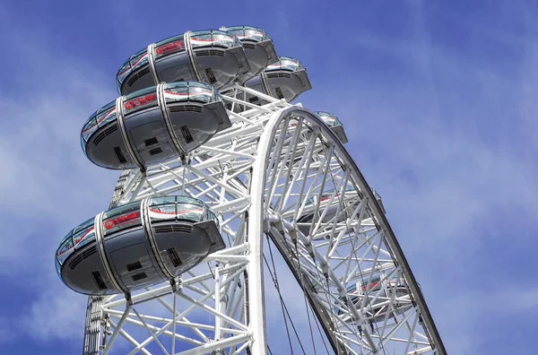 LONDON, UNITED KINGDOM - MAY 6: Detail of London Eye on May 6, 2011 in London, UK. London Eye is the tallest Ferris wheel in Europe at 135 meters — Stock Photo, Image