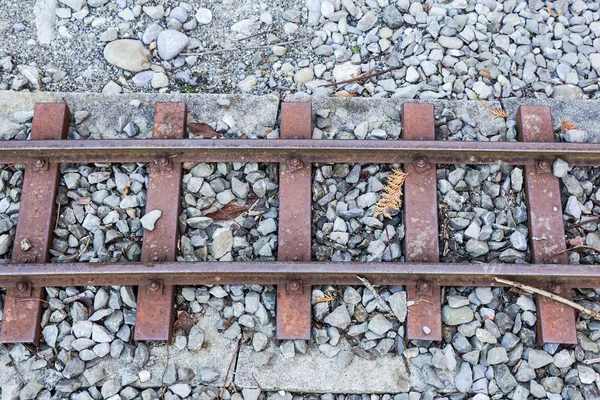 Zbliżenie, prostej linii kolejowej — Zdjęcie stockowe