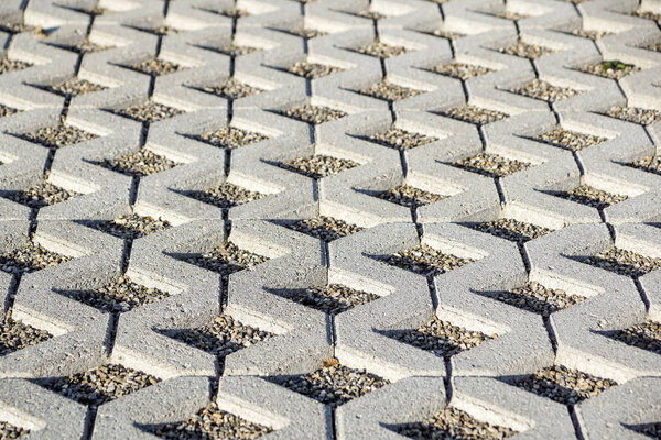 Background of a floor of self-locking stones .