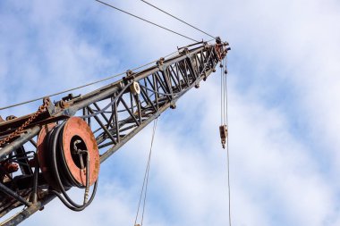 Güç Vinç kolu içinde yapım aşamasında yakın çekim.