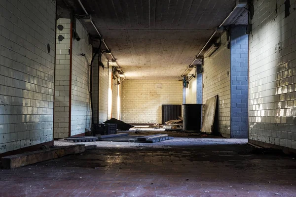 Interior of old factory buildings abandoned