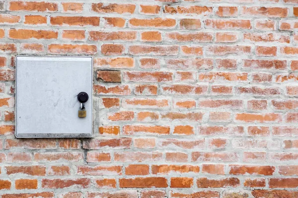 electric box on concrete wall . Brick wall