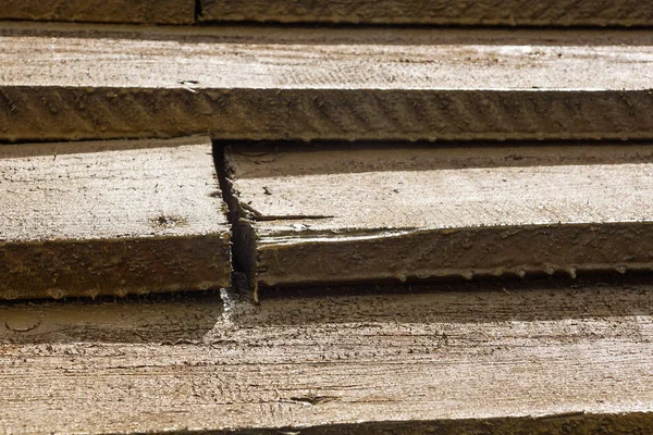 Velha tábua de madeira dura no chão. detalhe de madeira — Fotografia de Stock
