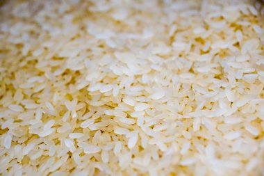 Kahverengi pirinç arka plan. haşlanmış pirinç. Pirinç kadar kapatın