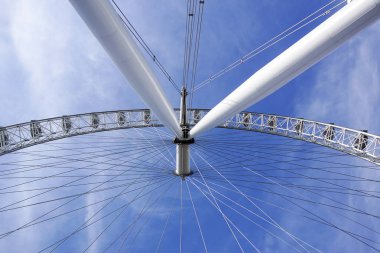 London, Büyük Britanya - 6 Mayıs: Londra, İngiltere'de London Eye 6 Mayıs 2011 tarihinde detayını. London Eye Avrupa'nın en yüksek dönme dolap 135 metre olduğunu