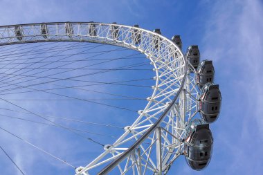London, Büyük Britanya - 6 Mayıs: Londra, İngiltere'de London Eye 6 Mayıs 2011 tarihinde detayını. London Eye Avrupa'nın en yüksek dönme dolap 135 metre olduğunu