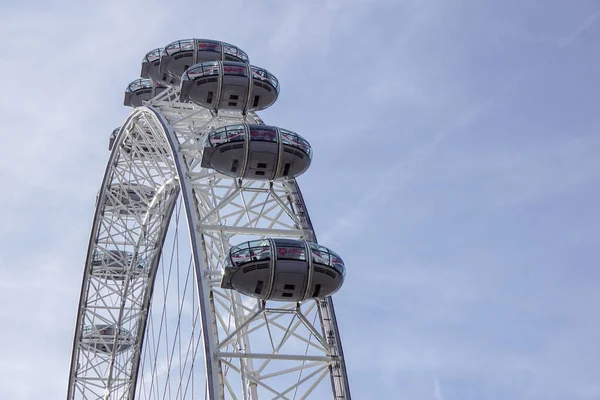 LONDON, UNITED KINGDOM - MAY 6: Detail of London Eye on May 6, 2011 in London, UK. London Eye is the tallest Ferris wheel in Europe at 135 meters — Stock Photo, Image