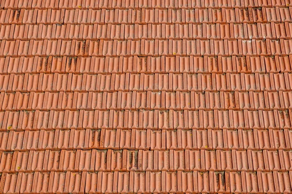 Red corrugated tile element of roof. Seamless pattern. — Stock Photo, Image