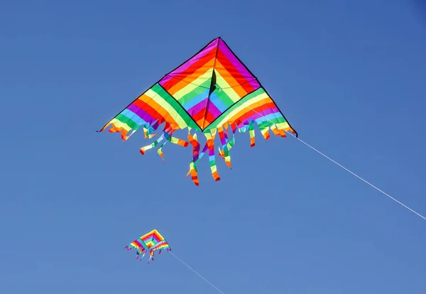 Beautiful kites in a kite festival ar blue sky — Stock Photo, Image
