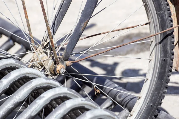 Detail des Fahrrads. Fahrrad aus nächster Nähe — Stockfoto