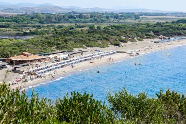 Solta Island beach ve balıkçı havadan görünümü Dalmaçya, Hırvatistan Split güneye orta Dalmaçya adalar mal.