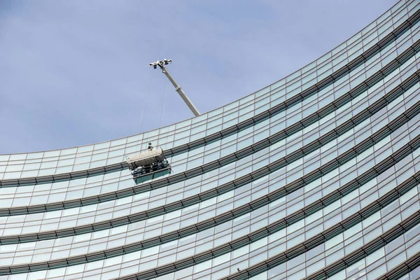 Detalle de arquitectura de rascacielos financieros de vidrio moderno abstracto — Foto de Stock