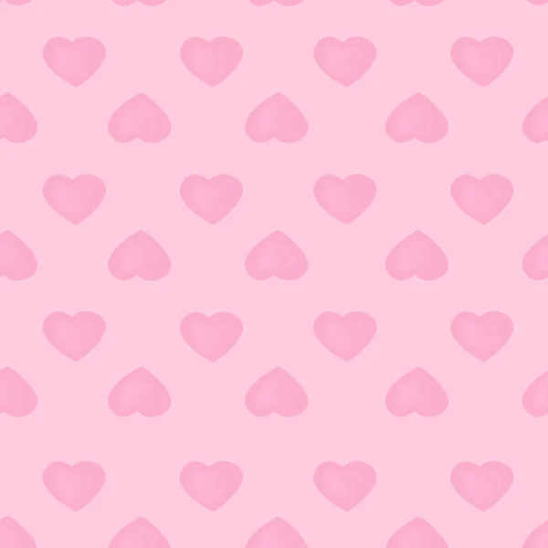 Roze achtergrond. Eenvoudige naadloze patroon met lichte harten. — Stockfoto