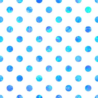 Polka Nokta Dikişsiz Texture.Mavi ve beyaz arka plan