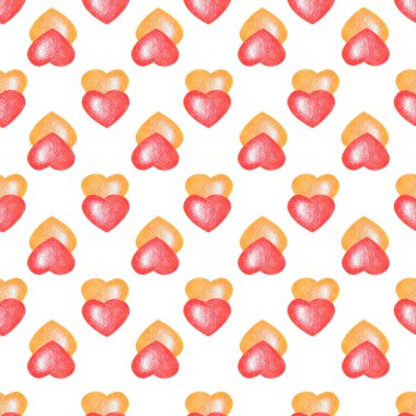 Beyaz arka plan. Beyaz izole küçük kalpler ile basit sorunsuz desen.