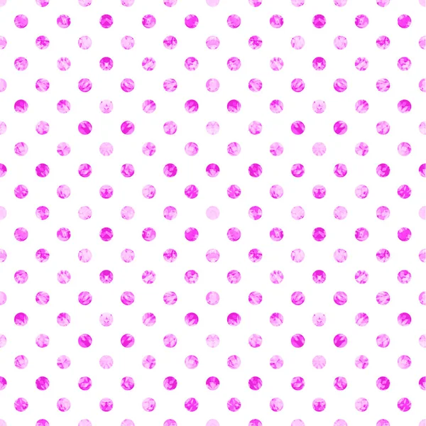 Pink Polka Dot padrão sem costura. Manchas isoladas no fundo branco . — Fotografia de Stock