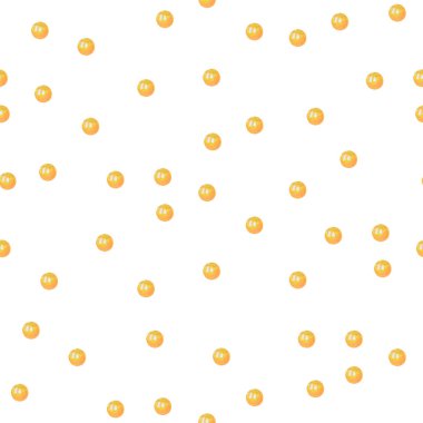 Sarı yuvarlak inci ile beyaz dikişsiz desen.