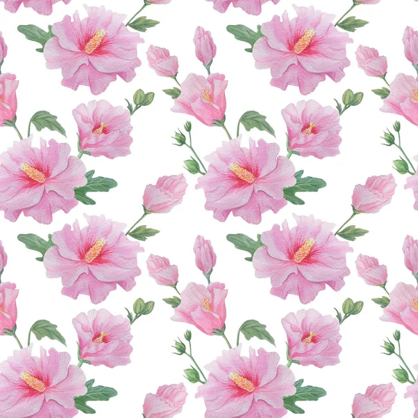 Bir dal üzerinde pembe çiçeklerin dikişsiz deseni.