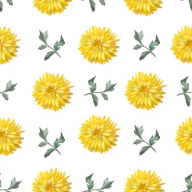 Kusursuz desen: yapraklı sarı kasımpatı.. 