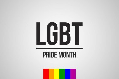 LGBT gökkuşağı renkli bayrak. Siyahlı, beyaz kökenli, eşcinsel gururlu bir kelime. Etiket, baskı, logo tipografi tasarımı.