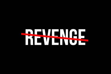 No more vendetta. Crossed out word with a red line meaning the need to not do revenge clipart