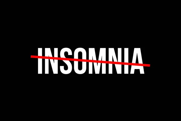 More Insomnia Crossed Out Word Red Line Meaning Need Work — Stock Photo, Image