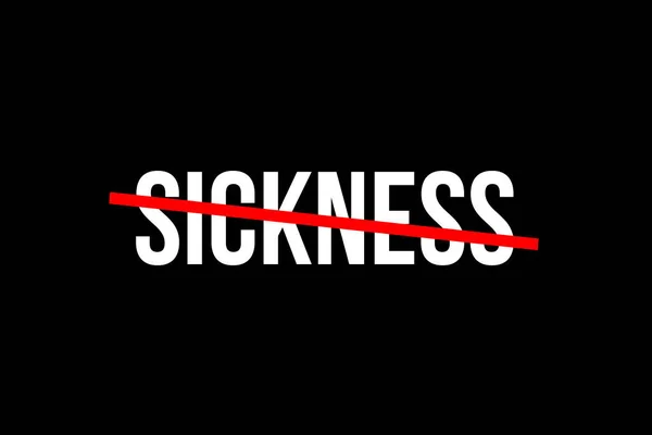 More Sickness Crossed Out Word Red Line Meaning Need Stop — Stock Photo, Image