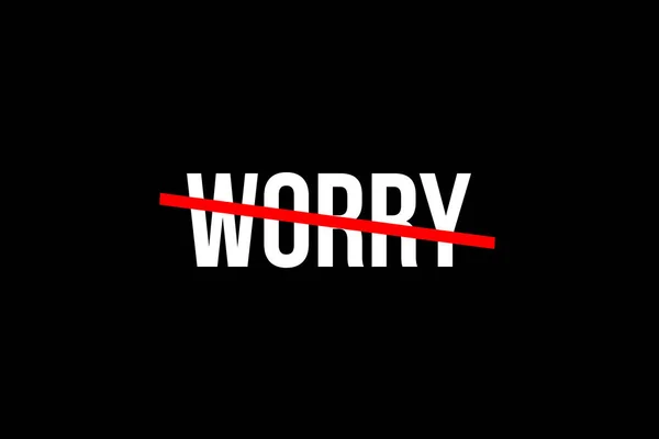 More Worry Crossed Out Word Red Line Meaning Need Stop — Stock Photo, Image