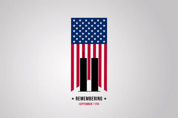 11 Eylül. 9-11 'i hatırla, Vatanseverlik Günü. Amerikan bayrağıyla çizilmiş ikiz kuleler. Asla unutmayacağız. Her zaman hatırlayacağız