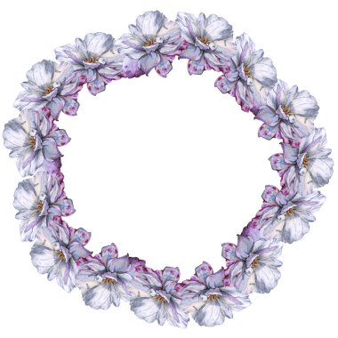 gül çelengi. Beyaz arka plan üzerinde izole. 