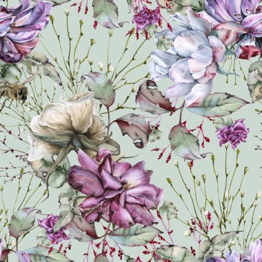 Arka plan gül. Seamless modeli. 