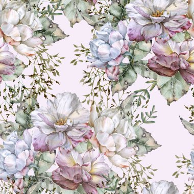 Arka plan gül. Seamless modeli. 