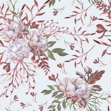 Arka plan gül. Seamless modeli. 