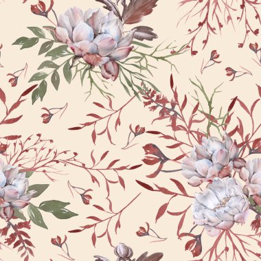 Arka plan gül. Seamless modeli. 