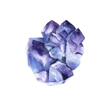 Kozmik Kristal beyaz arka plan üzerinde izole. 