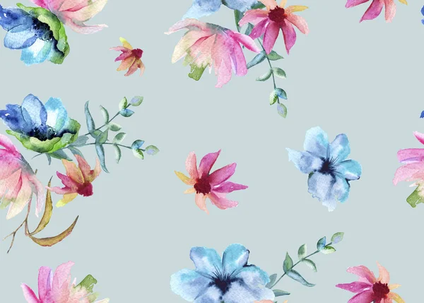 花の背景。シームレス パターン. — ストック写真