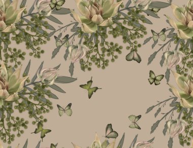 Arka plan gül. Seamless modeli. 