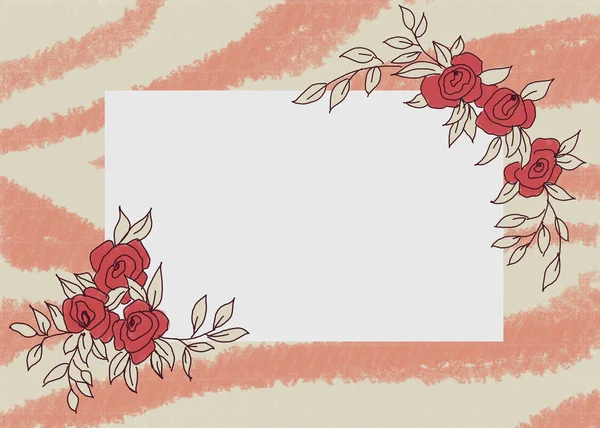 Рамка из роз. Изолированный на белом фоне . — стоковое фото