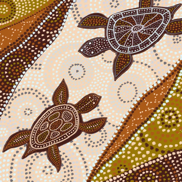 Ornament in the style of Australian aborigines.